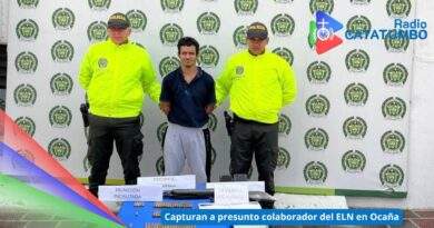 Alias “El Chulo”, capturado el en el barrio Olaya Herrera del municipio de Ocaña, Norte de Santander / Foto: Policía Nacional