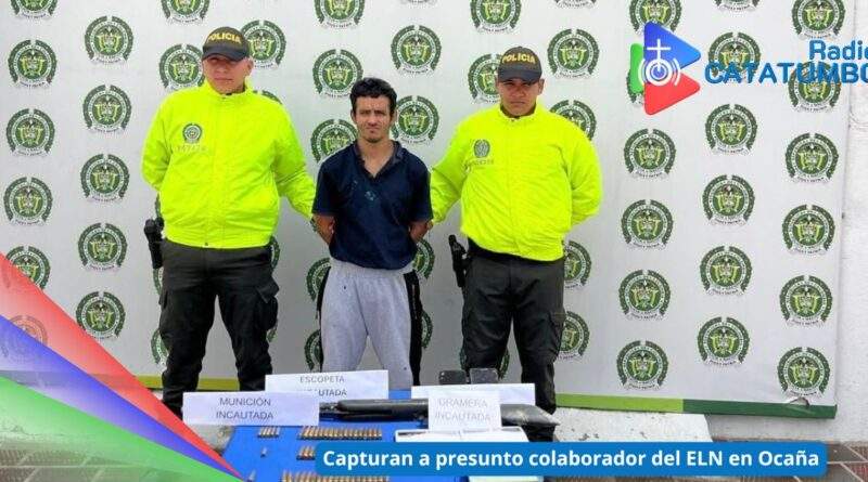 Alias “El Chulo”, capturado el en el barrio Olaya Herrera del municipio de Ocaña, Norte de Santander / Foto: Policía Nacional