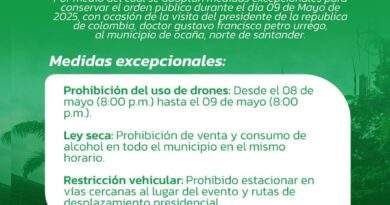 Decreto No. 063 del 7 de mayo de 2025, emitido por la Alcaldía de Ocaña / Foto: Alcaldía de Ocaña
