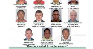 Actualización del cartel con los presuntos delincuentes más buscados del departamento del Cesar / Foto: Policía Nacional
