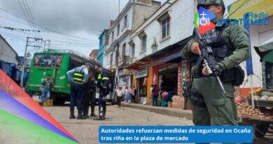 Trans varios hechos violentos, la Policía Nacional refuerza la seguridad en el mercado publico de Ocaña, Norte de Santander / Foto: Suministrada