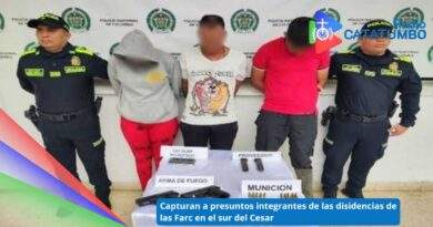 Capturados presuntos integrantes de las disidencias de las Farc en Gamarra, Cesar / Foto: Policía Nacional