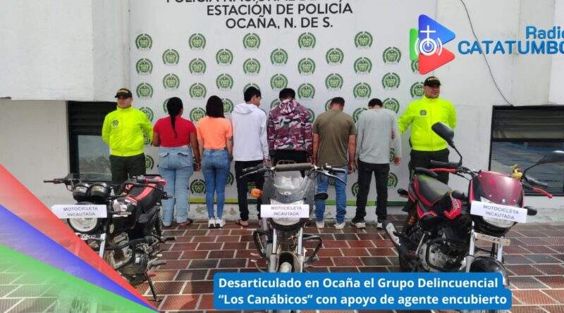 Grupo Delincuencial “Los Canábicos” en Ocaña, Norte de Santander / Foto: Policía Nacional