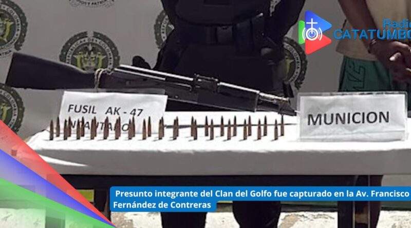 Acuña Galán, presunto integrante del Clan del Golfo fue capturado en Ocaña, Norte de Santander / Foto: Policía Nacional