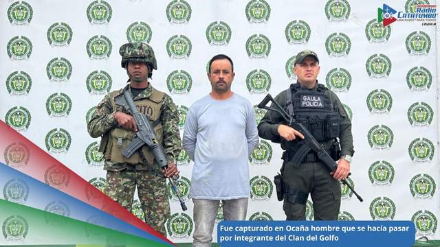 Jhon Freddy Galviz Díaz, falso integrante del Clan del Golfo / Foto: Policia Nacional
