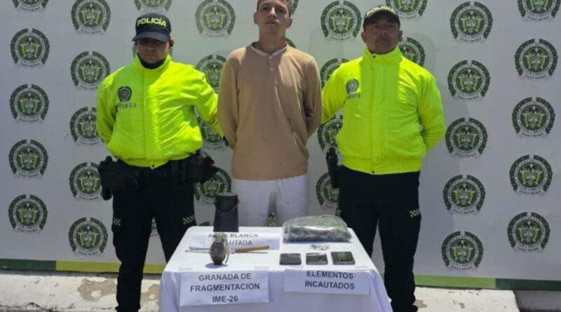 La Policía Nacional logró la captura de un hombre en el barrio Villa Paraíso de Ocaña, Norte de Santander / Foto: Policía Nacional