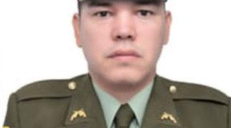 Subintendente Jefferson Andrés Ortiz Ocampo, asesinado con francotirador en El Tarra, Norte de Santander / Foto: Policía Nacional