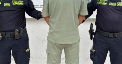 Fue capturado por la Policía Nacional alias “Cristian” presunto integrante de “Los del Sur” en Aguachica, Cesar / Foto: Policía Nacional