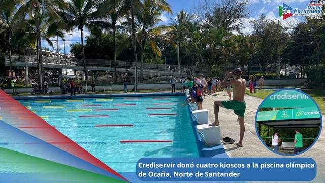Entrega de donación de los cuatro kioscos de parte de Crediservir en la piscina olímpica de Ocaña, Norte de Santander / Foto: Suministrada