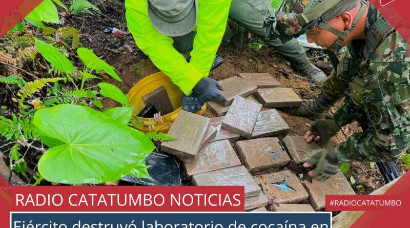 La Policía Nacional y el Ejército Nacional desmantelarón laboratorio cocaína perteneciente al ELN en la vereda El Carrizal de Ocaña, Norte de Santander / Foto: FuerzasMilCol/X