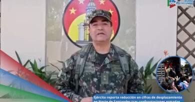 Comandante de la Brigada 30 del Ejército Nacional, brigadier general Mario Geovany Contreras dió a conocer que las cifras de desplazamiento forzado han disminuido en el departamento de Norte de Santander / Foto: Redes Sociales