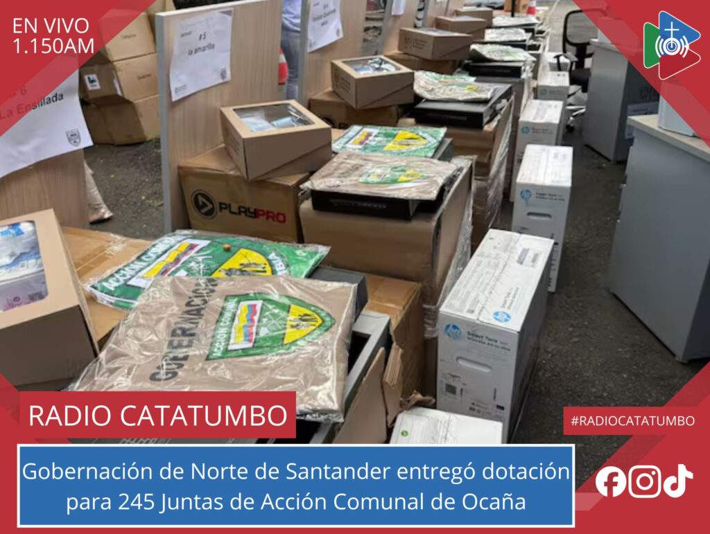 Juntas de Acción Comunal reciben dotación para fortalecer su gestión en Ocaña, Norte de Santander. / Foto: Caracol Radio