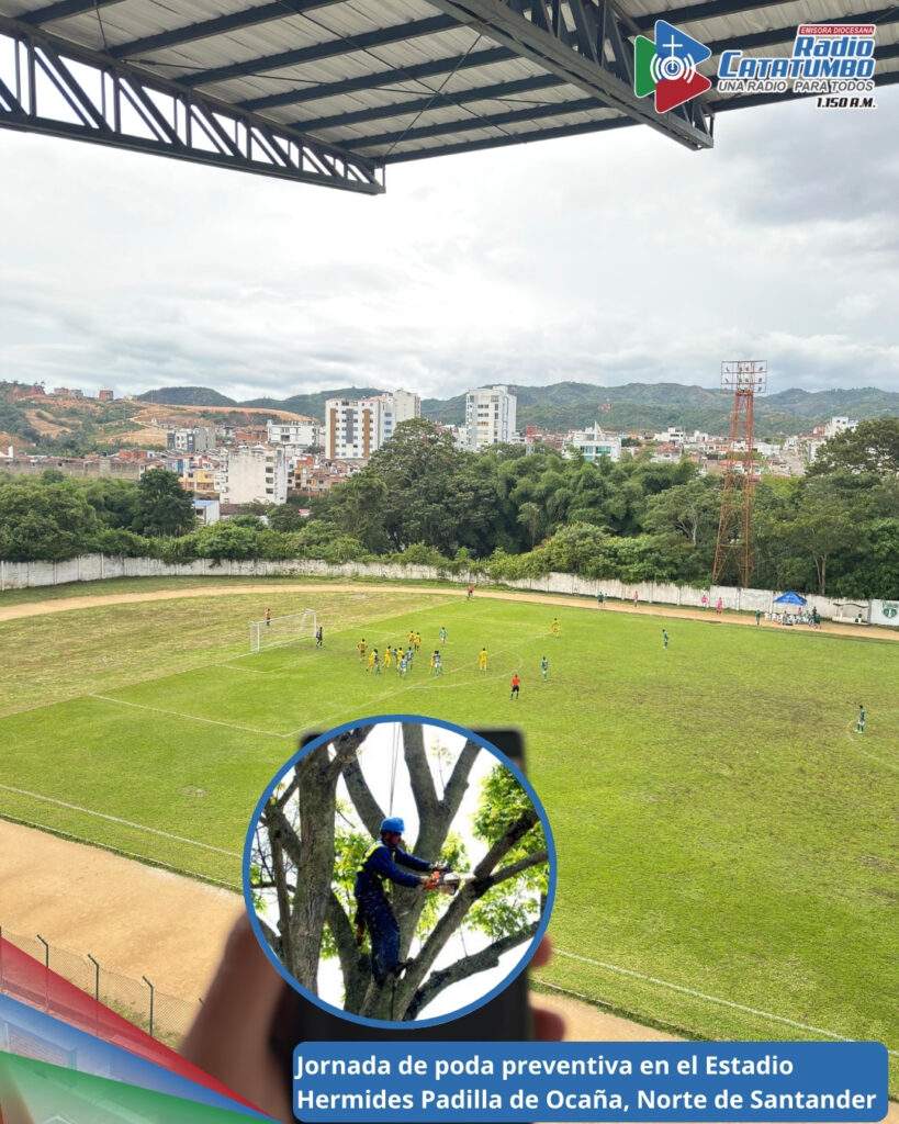 Estadio Hermides Padilla de Ocaña, Norte de Santander - Jornada de poda preventiva / Foto: Radio Catatumbo