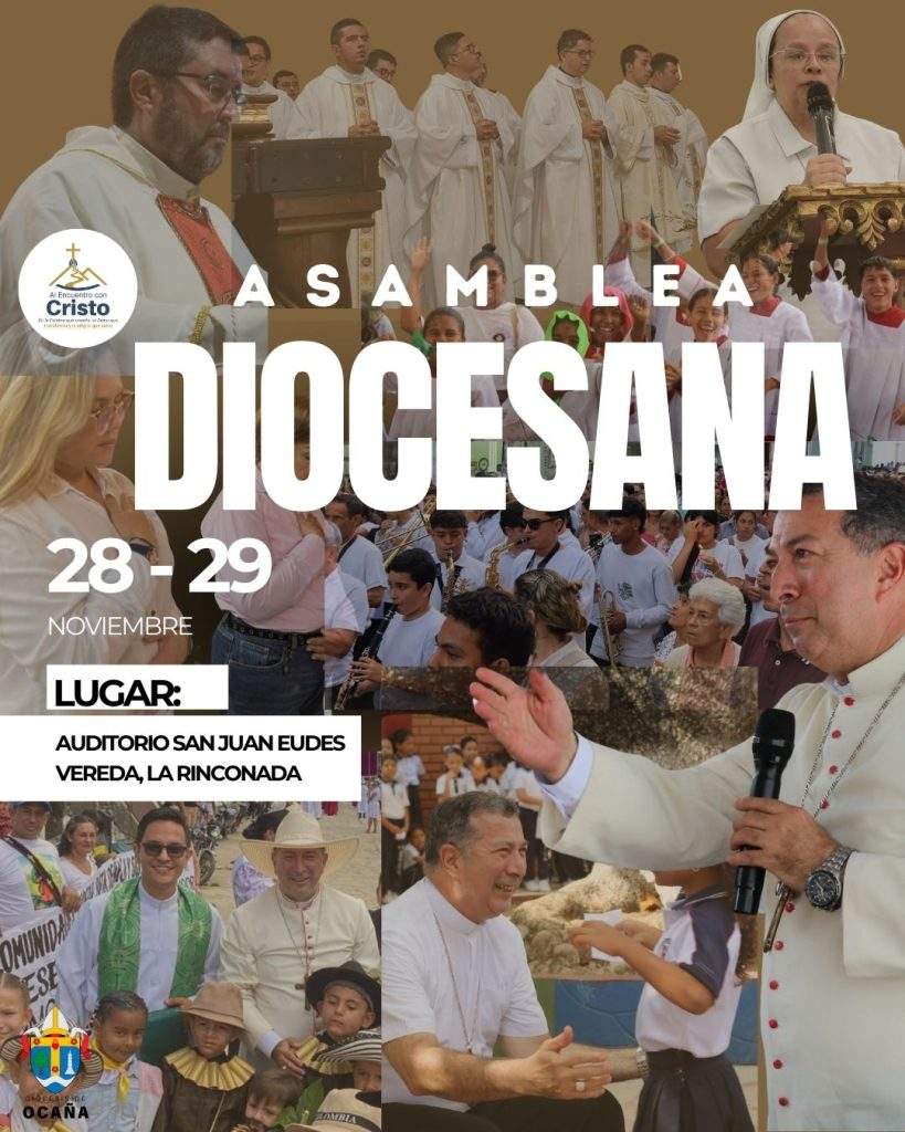 Flyer oficial de la Asamblea Diocesana la cual se llevara a cabo los días 28 y 29 de noviembre en el Auditorio San Juan Eudes de la vereda la Rinconada en Ocaña, Norte de Santander / Foto: Diócesis de Ocaña
