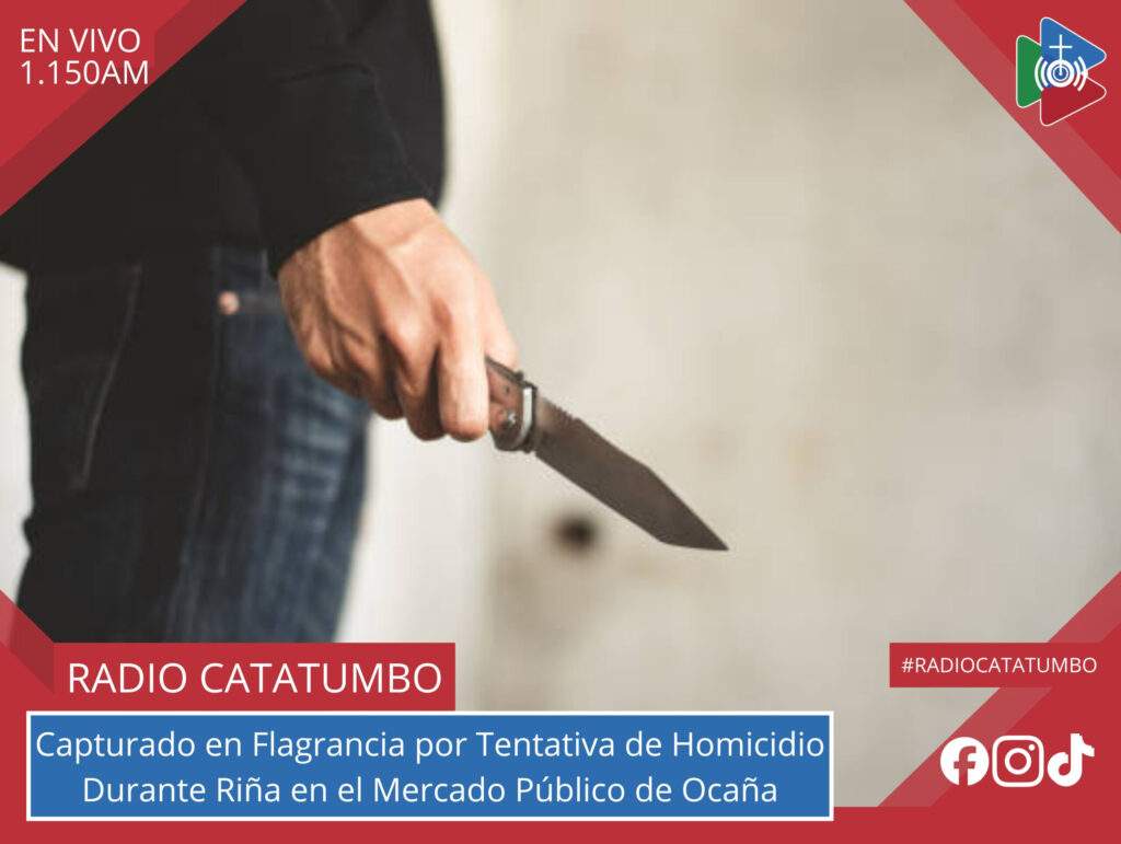 Imagen de referencia – Fue capturado en flagrancia por la Policía Nacional un hombre por su presunta participación en el delito de tentativa de homicidio en el sector del mercado público de Ocaña, Norte de Santander / Foto: iStock