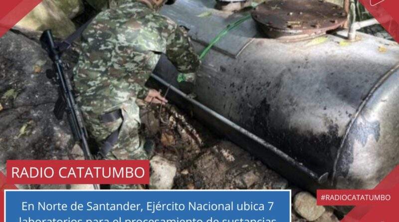 Durante la Operación Catatumbo el Ejército Nacional destruyó siete laboratorios y dos semilleros de coca en zona rural de Tibú y El Zulia, Norte de Santander / Foto: Ejército Nacional