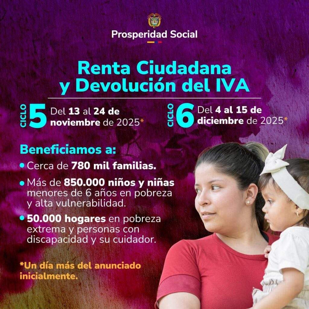 Prosperidad Social informó que a partir del 13 hasta el 24 de noviembre, los beneficiarios del programa Renta Ciudadana podrán acercarse a los puntos de pago habilitados para reclamar su incentivo económico correspondiente al nuevo ciclo / Foto: Prosperidad Social