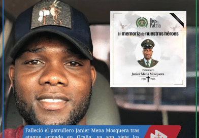 Falleció el patrullero Janier Mena Mosquera tras ataque armado en Ocaña; ya son siete los integrantes de la fuerza pública asesinados en un mes