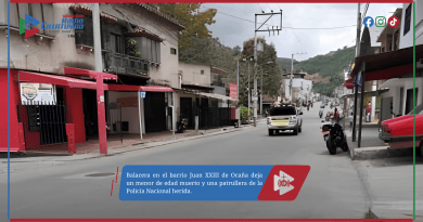 Balacera en el barrio Juan XXIII de Ocaña deja un menor de edad muerto y una patrullera de la Policía Nacional herida.