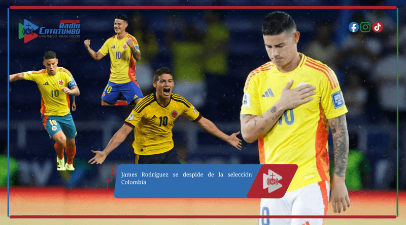 James Rodríguez se despide de la selección Colombia.