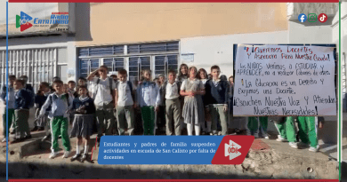 Estudiantes y padres de familia suspenden actividades en escuela de San Calixto por falta de docentes.