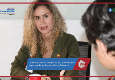 Gobierno advierte faltante de $5,1 billones para pagar pensiones de noviembre y diciembre.