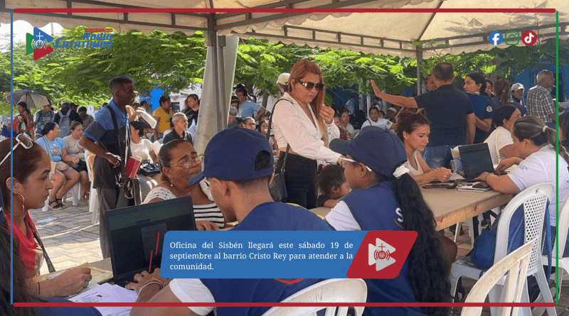 Oficina del Sisbén llegará este sábado 19 de septiembre al barrio Cristo Rey para atender a la comunidad.