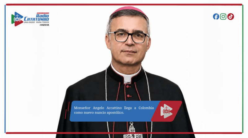 Monseñor Angelo Accattino llega a Colombia como nuevo nuncio apostólico.