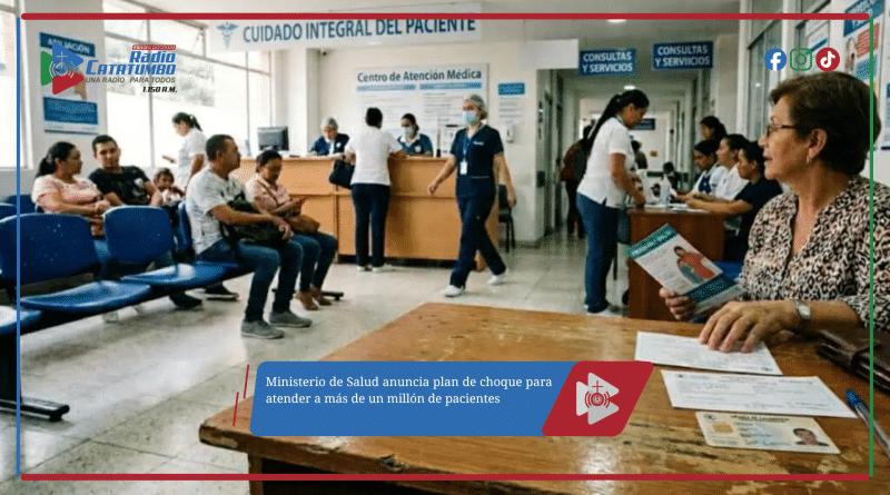 Ministerio de Salud anuncia plan de choque para atender a más de un millón de pacientes.