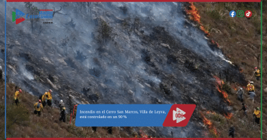 Incendio en el Cerro San Marcos, Villa de Leyva, está controlado en un 90 %