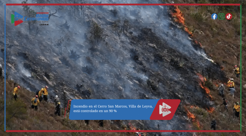 Incendio en el Cerro San Marcos, Villa de Leyva, está controlado en un 90 %