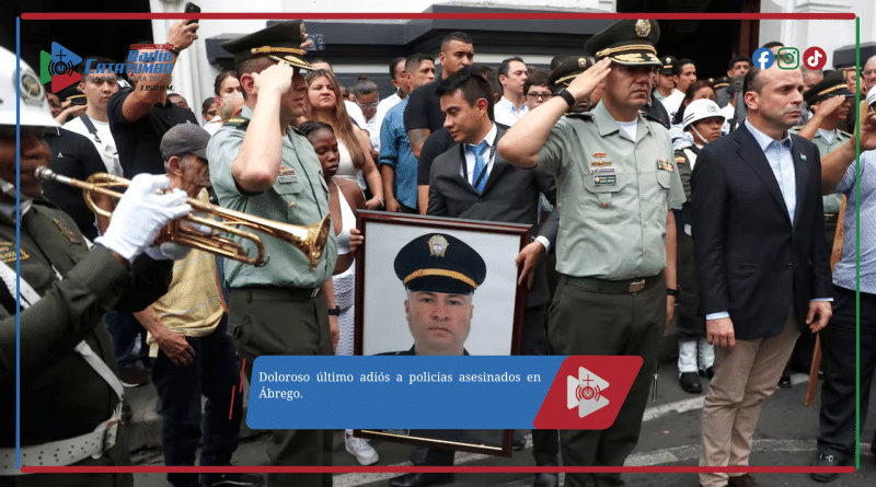 Doloroso último adiós a policías asesinados en Ábrego