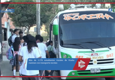 Más de 1.178 estudiantes rurales de Ocaña cuentan con transporte escolar
