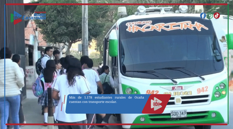 Más de 1.178 estudiantes rurales de Ocaña cuentan con transporte escolar