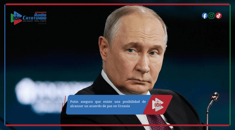 Putin asegura que existe una posibilidad de alcanzar un acuerdo de paz en Ucrania