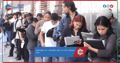 Desempleo en Colombia bajó al 8,1% durante julio.