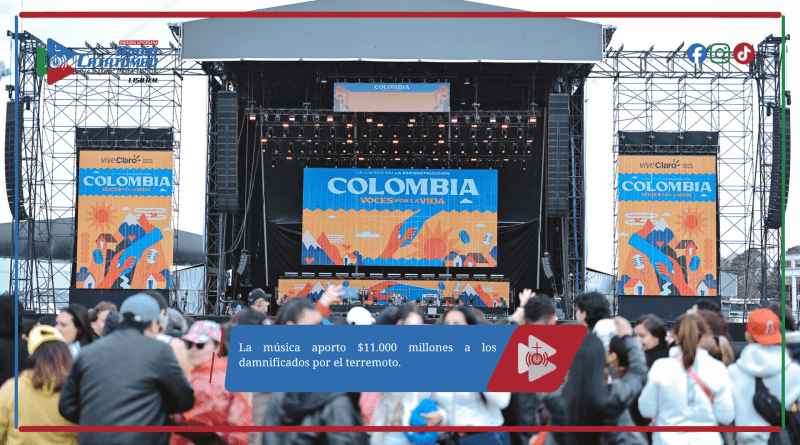 La música aporto $11.000 millones a los damnificados por el terremoto.