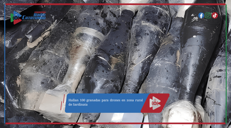 Hallan 100 granadas para drones en zona rural de Sardinata