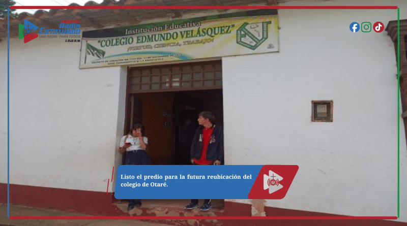 Listo el predio para la futura reubicación del colegio de Otaré