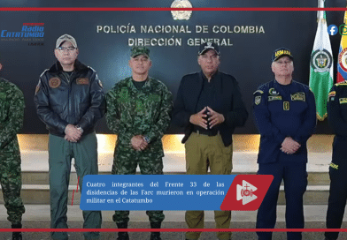 Cuatro integrantes del Frente 33 de las disidencias de las Farc murieron en operación militar en el Catatumbo