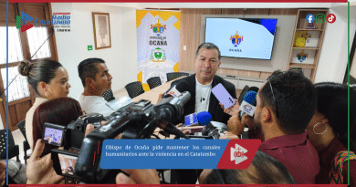 Obispo de Ocaña pide mantener los canales humanitarios ante la violencia en el Catatumbo
