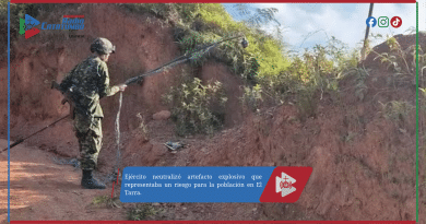 Ejército neutralizó artefacto explosivo que representaba un riesgo para la población en El Tarra.
